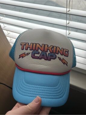 Netflix Stranger Things Thinking Cap Trucker Hat - Blue/White